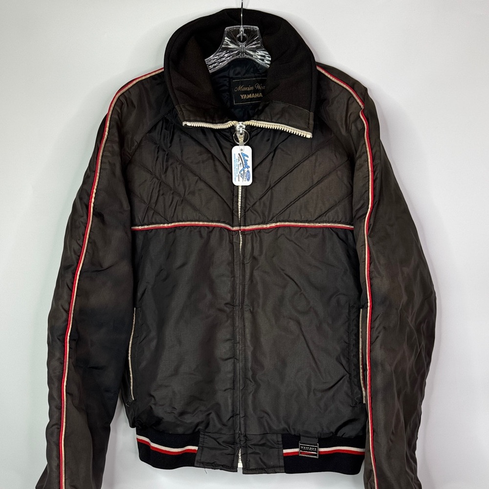 Vintage Yamaha Maxim Wear Black Faded Snowmobile Jacket Men's Large Tall